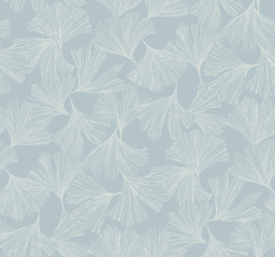 product image of Ginkgo Toss Wallpaper in Blue from the Dazzling Dimensions Vol. 2 Collection by Antonina Vella 597