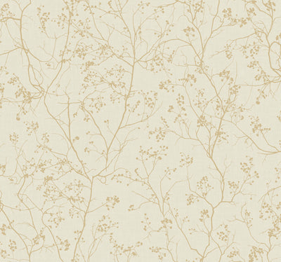 product image of Luminous Branches Wallpaper in Cream/Gold from the Dazzling Dimensions Vol. 2 Collection by Antonina Vella 561