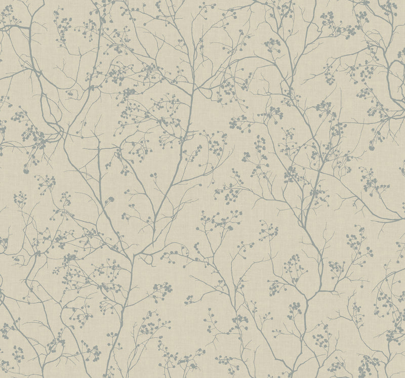 media image for Luminous Branches Wallpaper in Taupe/Silver from the Dazzling Dimensions Vol. 2 Collection by Antonina Vella 270