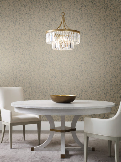 product image for Luminous Branches Wallpaper in Taupe/Silver from the Dazzling Dimensions Vol. 2 Collection by Antonina Vella 11