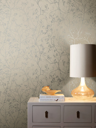 product image for Luminous Branches Wallpaper in Taupe/Silver from the Dazzling Dimensions Vol. 2 Collection by Antonina Vella 83