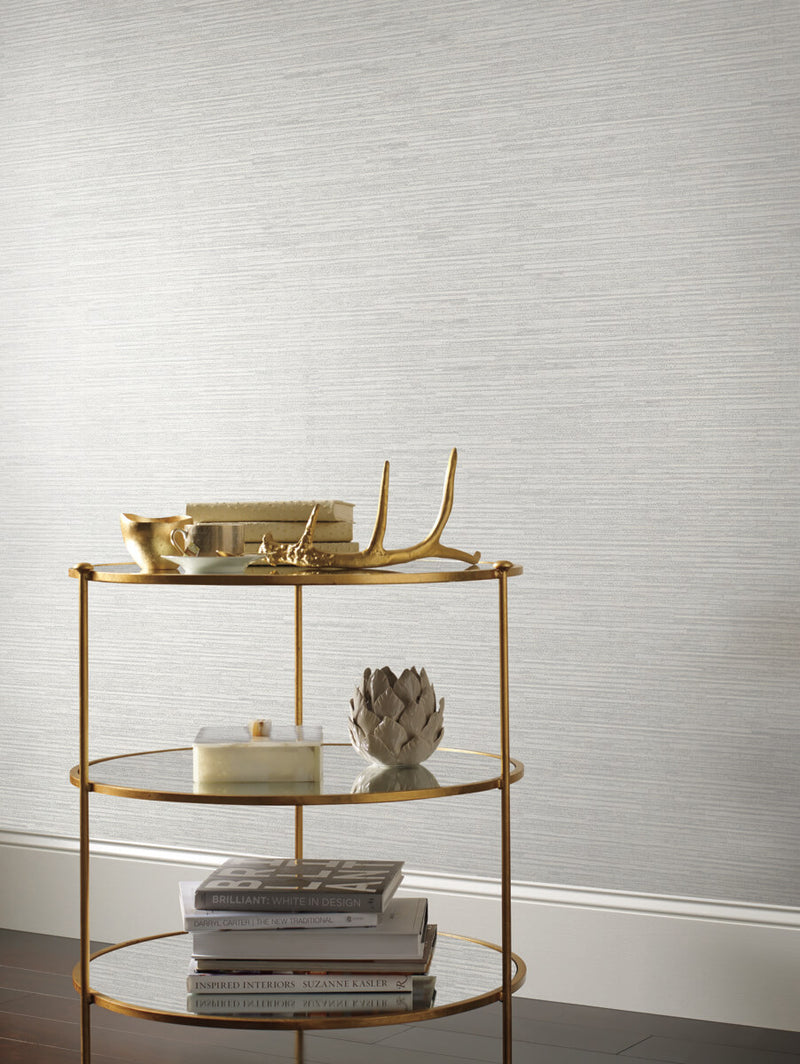 media image for Ribbon Bamboo Wallpaper in White/Silver from the Dazzling Dimensions Vol. 2 Collection by Antonina Vella 20