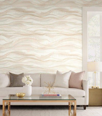 product image for Currents Wallpaper Mural in Beige from the Dazzling Dimensions Vol. 2 Collection by Antonina Vella 25