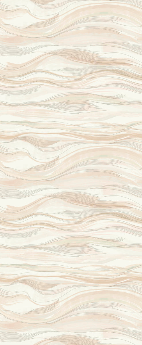 media image for Currents Wallpaper Mural in Beige from the Dazzling Dimensions Vol. 2 Collection by Antonina Vella 223