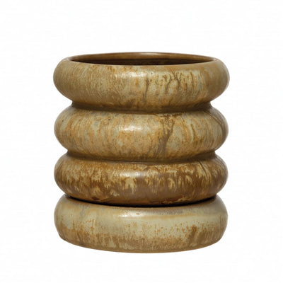 product image of stoneware planter with saucer by bd edition df6330 1 542