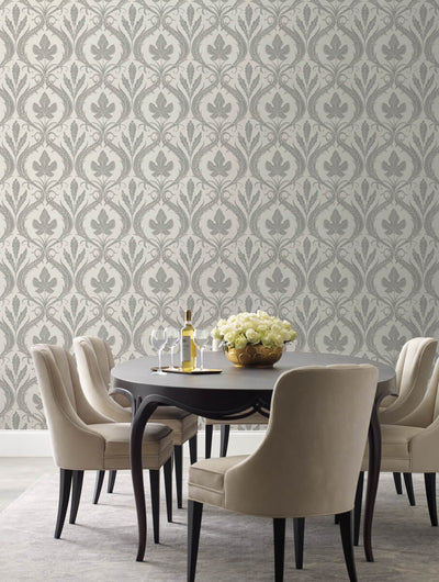 product image for Adirondack Damask Wallpaper in Grey/Beige from Damask Resource Library by York Wallcoverings 53