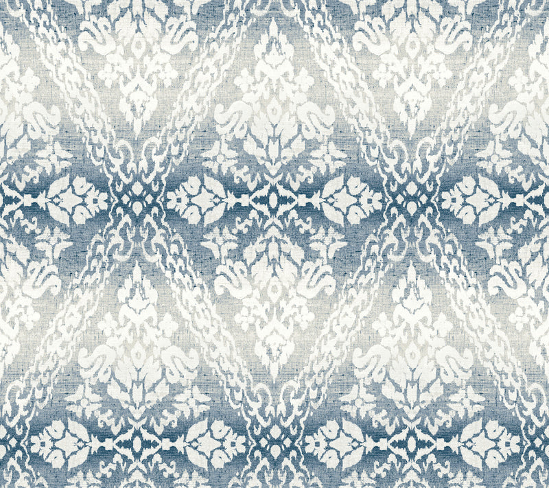 media image for Tudor Diamond Damask Wallpaper in Navy from Damask Resource Library by York Wallcoverings 258