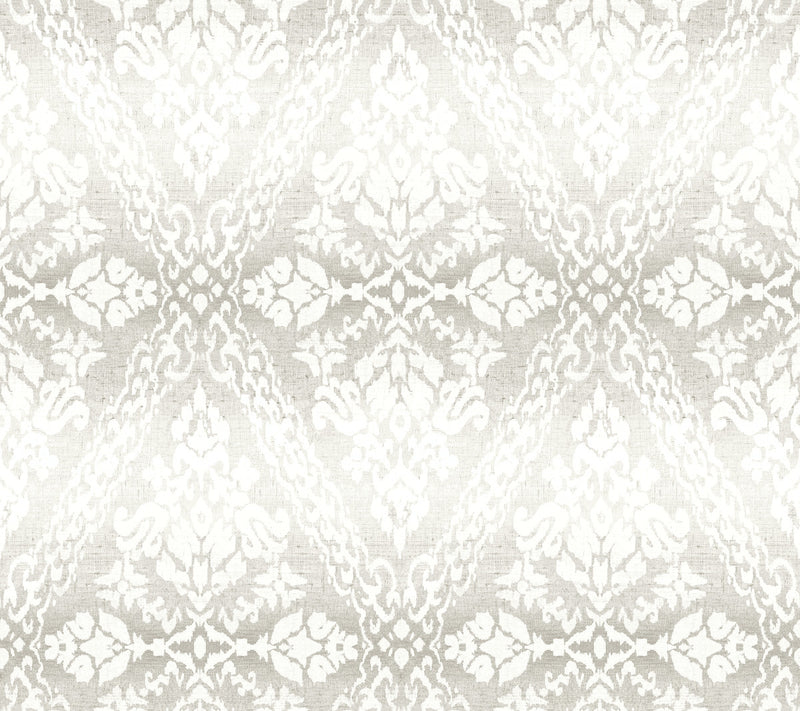 media image for Tudor Diamond Damask Wallpaper in Grey from Damask Resource Library by York Wallcoverings 274