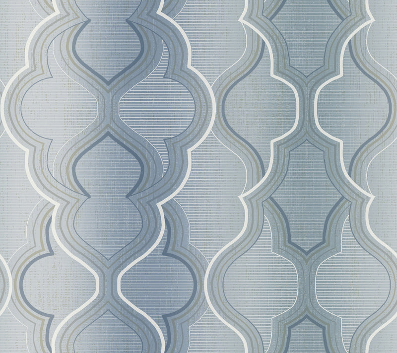 media image for Modern Ombre Damask Wallpaper in Blue from Damask Resource Library by York Wallcoverings 22