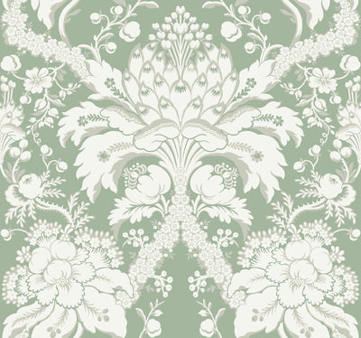 product image for French Artichoke Wallpaper in Green from Damask Resource Library by York Wallcoverings 74