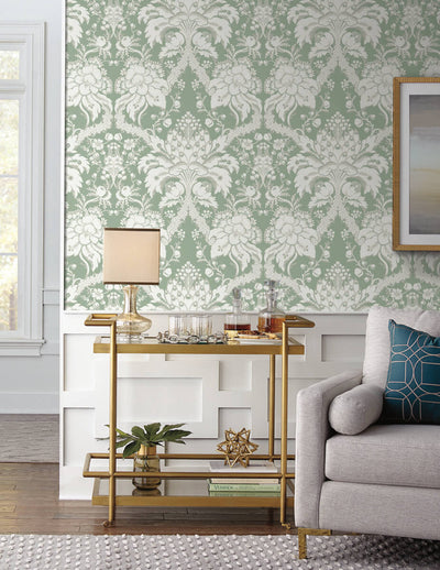 product image for French Artichoke Wallpaper in Green from Damask Resource Library by York Wallcoverings 55