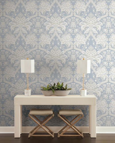 product image for French Artichoke Wallpaper in Perwinkle from Damask Resource Library by York Wallcoverings 50