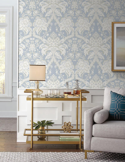 product image for French Artichoke Wallpaper in Perwinkle from Damask Resource Library by York Wallcoverings 96