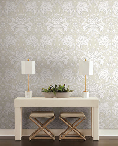 product image for French Artichoke Wallpaper in Beige/Gold from Damask Resource Library by York Wallcoverings 56