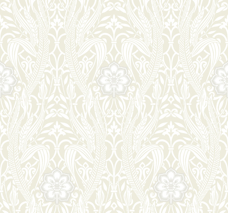 media image for Gatsby Damask Wallpaper in Beige from Damask Resource Library by York Wallcoverings 253