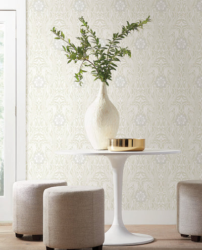 product image for Gatsby Damask Wallpaper in Beige from Damask Resource Library by York Wallcoverings 52