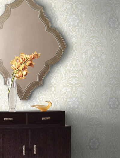 product image for Gatsby Damask Wallpaper in Beige from Damask Resource Library by York Wallcoverings 88