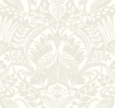 product image for Egret Damask Wallpaper in Taupe from Damask Resource Library by York Wallcoverings 6