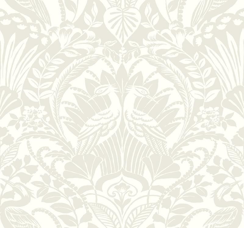 media image for Egret Damask Wallpaper in Taupe from Damask Resource Library by York Wallcoverings 217