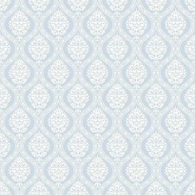 product image for Petite Ogee Wallpaper in Sky from Damask Resource Library by York Wallcoverings 97