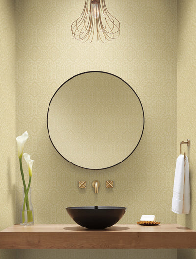 product image for Cathedral Damask Wallpaper in Gold from Damask Resource Library by York Wallcoverings 74