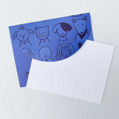 product image for pups patterned envelope note set 2 15