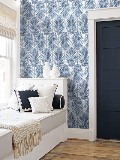 product image for Paradise Palm Wallpaper in Coastal Blue by DuPont 1