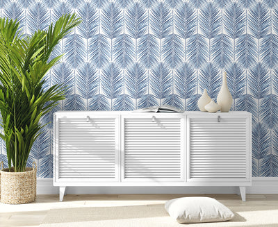 product image for Paradise Palm Wallpaper in Coastal Blue by DuPont 81