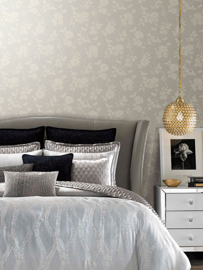 product image for Flutter Vine White Wallpaper from the After Eight Collection by Candice Olson 50