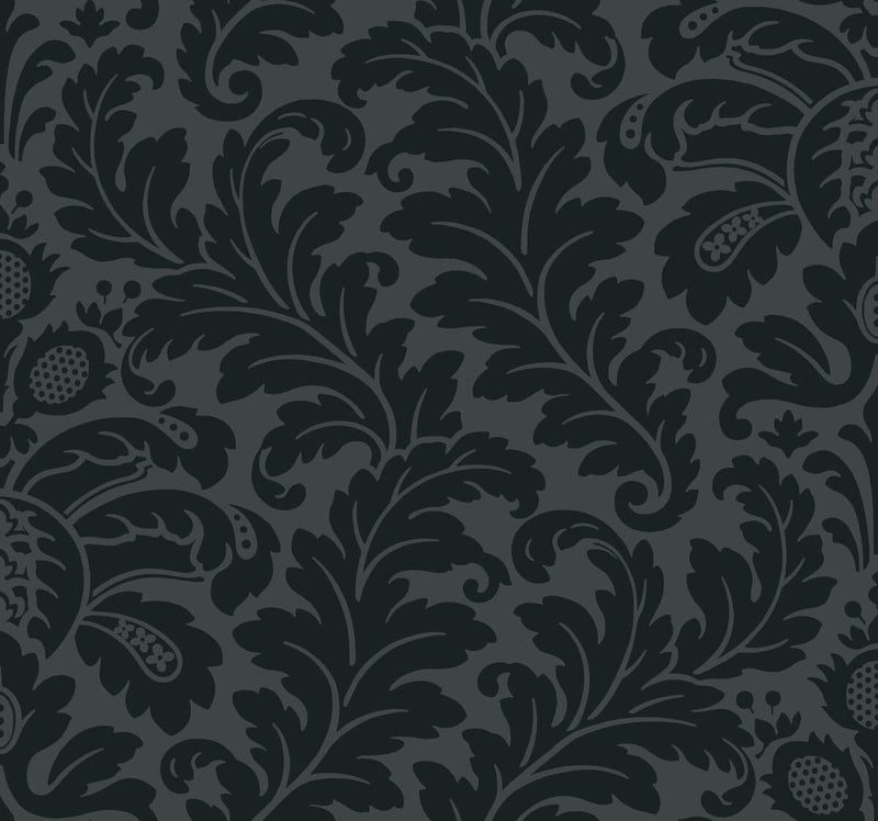 media image for sample modern romance black wallpaper from the after eight collection by candice olson 1 239