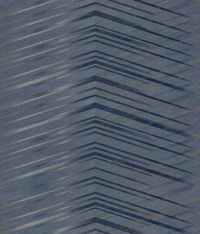 product image of Glistening Chevron Navy Wallpaper from the After Eight Collection by Candice Olson 526