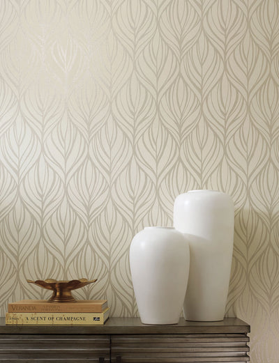 product image for Palma Taupe/Silver Wallpaper from the After Eight Collection by Candice Olson 57