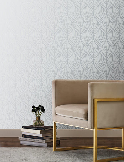 product image for Palma Blue/Silver Wallpaper from the After Eight Collection by Candice Olson 44