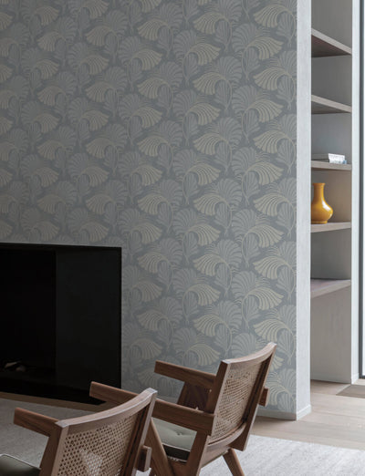 product image for Dancing Leaves Light Blue Wallpaper from the After Eight Collection by Candice Olson 88