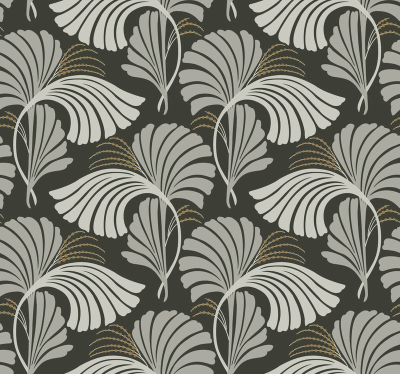 media image for Dancing Leaves Black Wallpaper from the After Eight Collection by Candice Olson 223