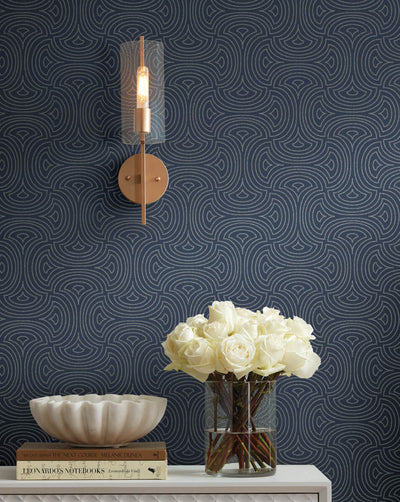 product image for Hourglass Navy Wallpaper from the After Eight Collection by Candice Olson 31