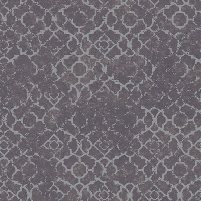 product image for Aged Quatrefoil Purple/Silver from the Emporium Collection by Galerie Wallcoverings 26