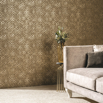 product image for Aged Quatrefoil Gold from the Emporium Collection by Galerie Wallcoverings 16