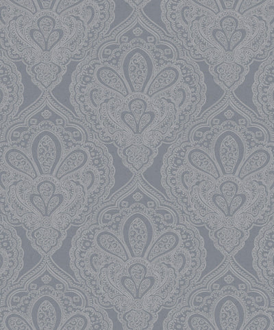 product image of Mehndi Damask Grey/Silver from the Emporium Collection by Galerie Wallcoverings 581