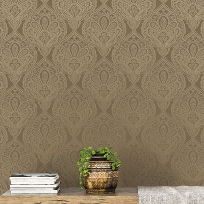 product image for Mehndi Damask Deep Gold from the Emporium Collection by Galerie Wallcoverings 91