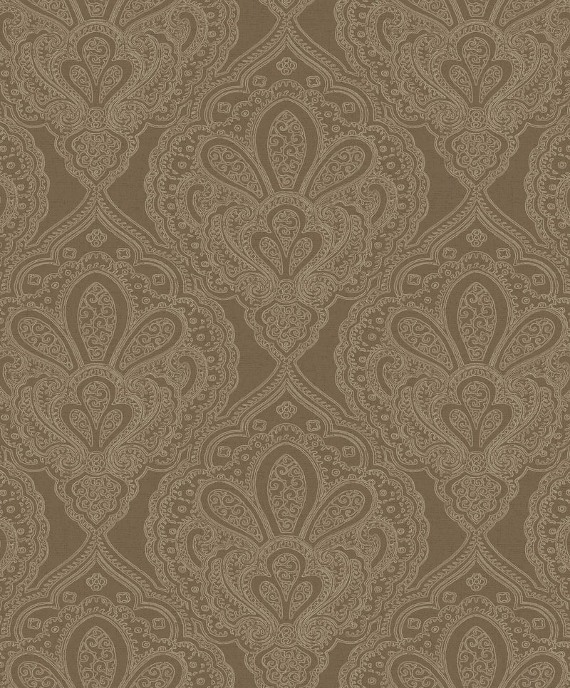 media image for Mehndi Damask Deep Gold from the Emporium Collection by Galerie Wallcoverings 239