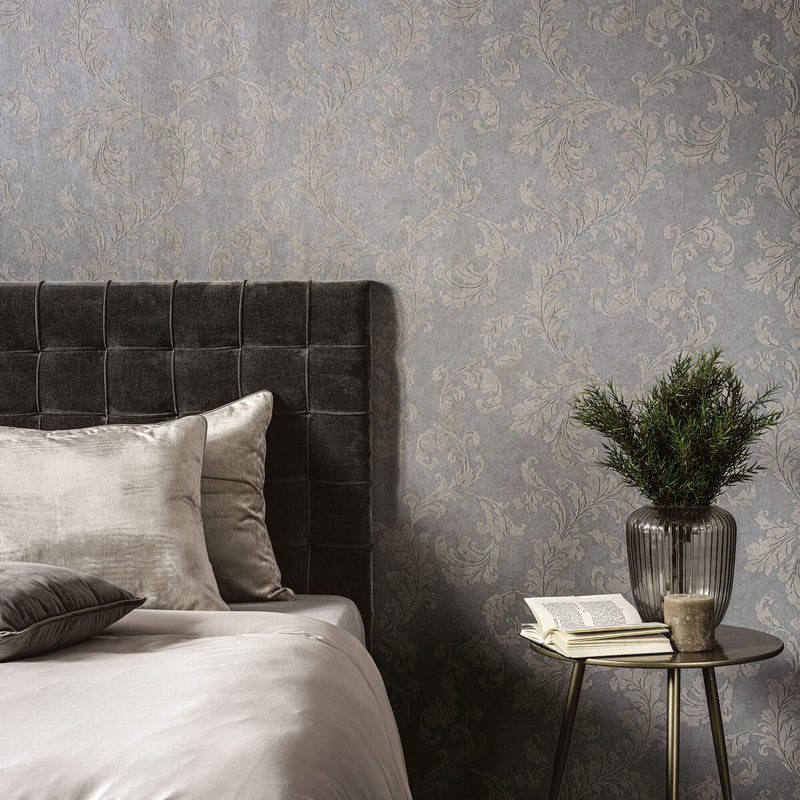 media image for Acanthus Trail Grey from the Emporium Collection by Galerie Wallcoverings 212