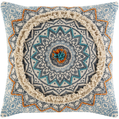 product image of Dayna DYA-005 Woven Pillow in Ivory & Bright Blue by Surya 581