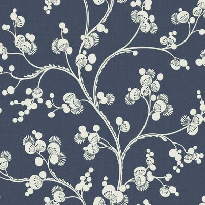 product image of Dahlia Trail Wallpaper in Navy from the Silhouettes Collection by York Wallcoverings 542