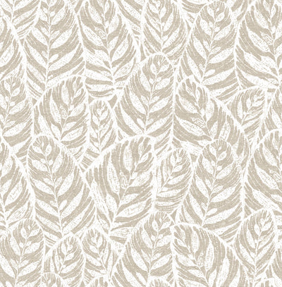 product image of sample del mar botanical wallpaper in beige from the scott living collection by brewster home fashions 1 574