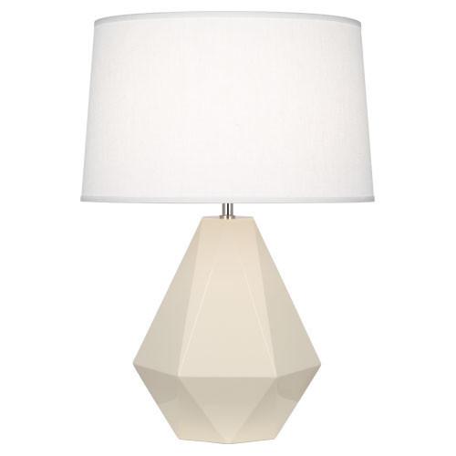 media image for Delta Table Lamp (Multiple Colors) with Oyster Linen Shade by Robert Abbey 283