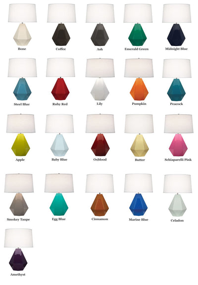 product image for Delta Table Lamp (Multiple Colors) with Oyster Linen Shade by Robert Abbey 0