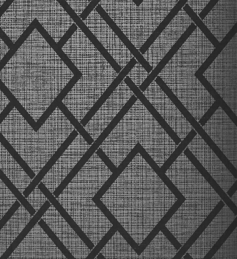 media image for Diamond Lattice Wallpaper in Metallic Coal from the Essential Textures Collection by Seabrook Wallcoverings 233