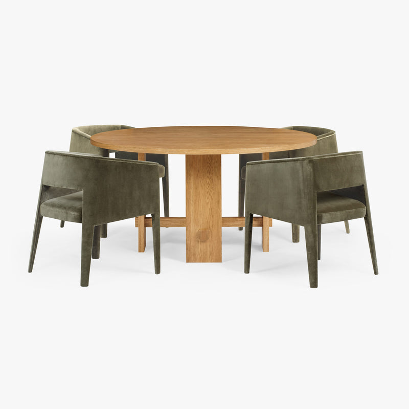 media image for Saguaro Round Oak Dining Table 5 298