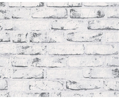 product image of Distressed Brick Wallpaper in Grey design by BD Wall 597
